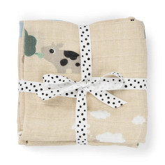 PACK 2 MUSELINES 65*65 TINY...